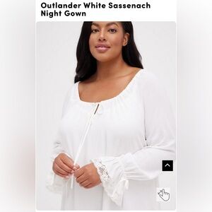 Outlander Sassenach White Nightgown from Torrid Size 3 (22-24) EUC